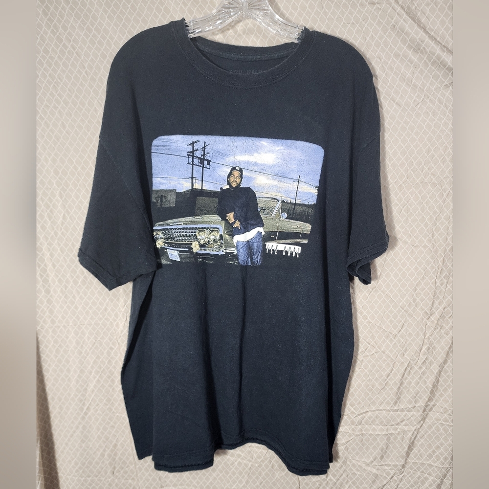 Vintage Ice Cube Graphic Black Tshirt Men's XL Used